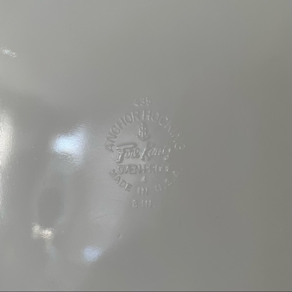 Vintage Anchor Hocking Fire King Square Milk Glass 1970s Dish Fruit Harvest - Picture 9 of 9